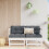 Berkfield Garden Corner Sofas 2 pcs White Solid Wood Pine 1