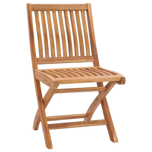 Berkfield Folding Garden Chairs 2 pcs Solid Teak Wood 1