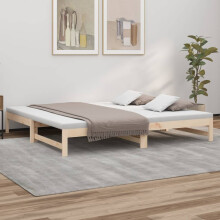 Berkfield Pull-out Day Bed without Mattress 2x(90x200) cm Solid Wood Pine