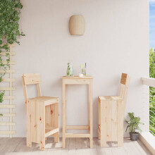Berkfield Bar Stools 2 pcs 40x48.5x115.5 cm Solid Wood Pine