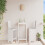 Berkfield Bar Stools 2 pcs White 40x42x120 cm Solid Wood Pine 1