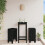 Berkfield Bar Stools 2 pcs Black 40x36x75 cm Solid Wood Pine 1