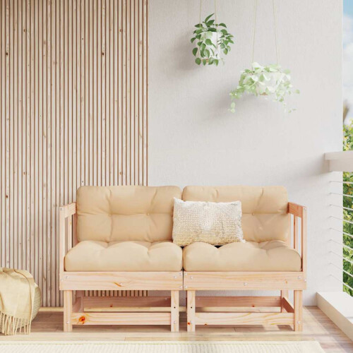 Berkfield Garden Corner Sofas 2 pcs Solid Wood Pine