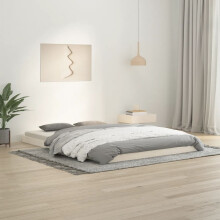 Berkfield Bed Frame without Mattress White 140x200 cm Solid Wood Pine
