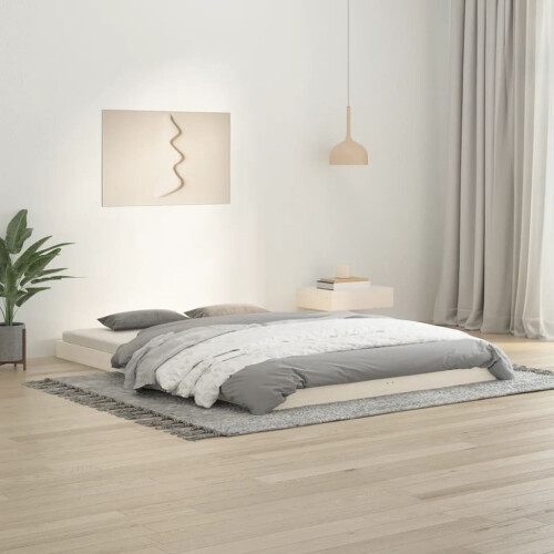 Berkfield Bed Frame without Mattress White 140x200 cm Solid Wood Pine