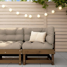 Berkfield Garden Corner Sofa Honey Brown Solid Wood Pine
