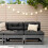 Berkfield Middle Sofas with Cushions 2 pcs Grey Solid Wood Pine 1