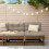 Berkfield Middle Sofas with Cushions 2 pcs Honey Brown Solid Wood Pine 1