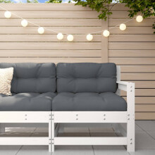 Berkfield Garden Corner Sofa White Solid Wood Pine