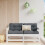 Berkfield Garden Corner Sofas 2 pcs White Solid Wood Pine 1