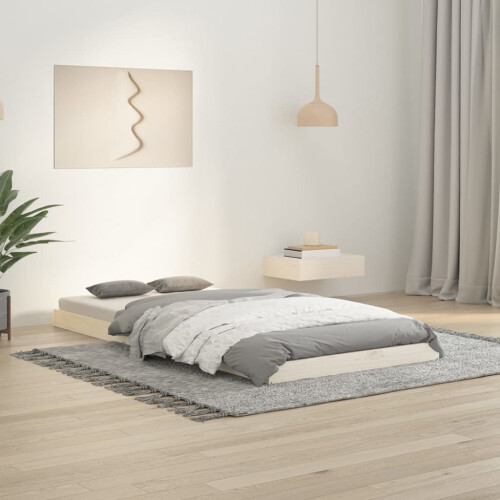 Berkfield Bed Frame without Mattress White 90x190 cm Single Single Solid Wood Pine