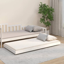 Berkfield Bed Frame without Mattress White 75x190 cm Small Single Solid Wood Pine