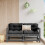 Berkfield Garden Corner Sofas 2 pcs Grey Solid Wood Pine 1