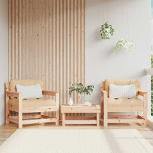 Berkfield Garden Chairs with Cushions 2 pcs Solid Wood Pine