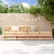 Berkfield 4 Piece Garden Lounge Set Solid Wood Pine