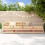 Berkfield 4 Piece Garden Lounge Set Solid Wood Pine 1