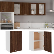 Berkfield Hanging Cabinet Lyon Brown Oak 39.5x31x60 cm Engineered Wood