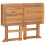 Berkfield Folding Garden Dining Table 90x90x75 cm Solid Teak Wood 5