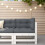 Berkfield Garden Corner Sofa White Solid Wood Pine 1