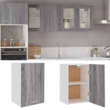 Berkfield Hanging Cabinet Lyon Grey Sonoma 39.5x31x60 cm Engineered Wood