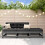 Berkfield 3 Piece Garden Lounge Set with Cushions Grey Solid Wood 1