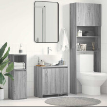 Berkfield Bathroom Cabinet Grey Sonoma 60x33x61 cm Engineered Wood