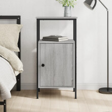 Berkfield Bedside Cabinet Grey Sonoma 41x31x80 cm Engineered Wood