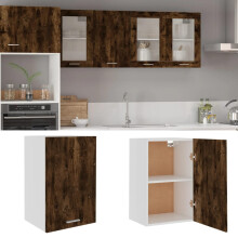 Berkfield Hanging Cabinet Lyon Smoked Oak 39.5x31x60 cm Engineered Wood