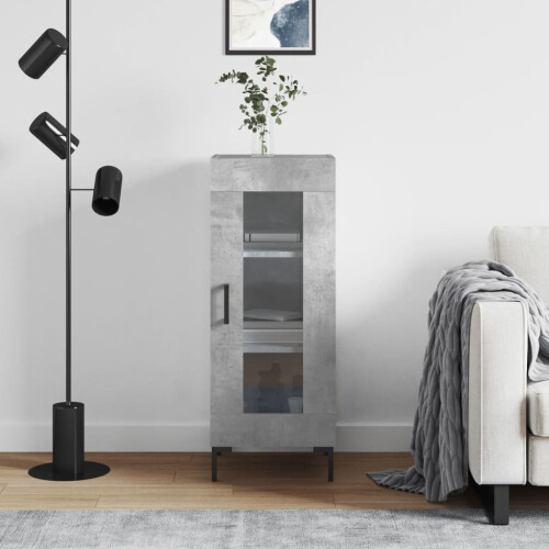 Berkfield Sideboard Concrete Grey 34.5x34x90 cm Engineered Wood