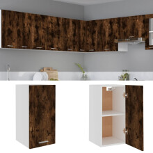 Berkfield Hanging Cabinet Lyon Smoked Oak 29.5x31x60 cm Engineered Wood