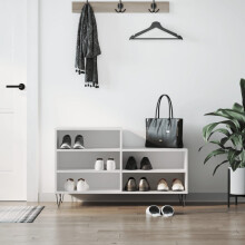 Berkfield Shoe Cabinet White 102x36x60 cm Engineered Wood