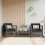 Berkfield Garden Chairs with Cushions 2 pcs Grey Solid Wood Pine 1