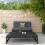 Berkfield 2 Piece Garden Lounge Set Black Solid Wood Pine 1
