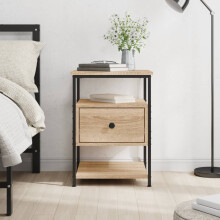 Berkfield Bedside Cabinet Sonoma Oak 40x42x56 cm Engineered Wood