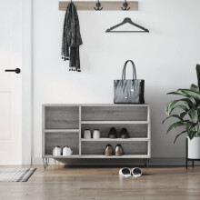 Berkfield Shoe Cabinet Grey Sonoma 102x36x60 cm Engineered Wood