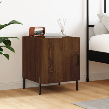 Berkfield Bedside Cabinet Brown Oak 40x40x50 cm Engineered Wood