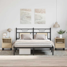 Berkfield Bedside Cabinets 2 pcs Sonoma Oak 40x35x50 cm Engineered Wood