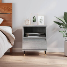 Berkfield Bedside Cabinet Grey Sonoma 40x35x50 cm Engineered Wood