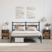 Berkfield Bedside Cabinets 2 pcs Smoked Oak 40x35x50 cm Engineered Wood