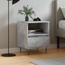 Berkfield Bedside Cabinet Concrete Grey 40x35x50 cm Engineered Wood