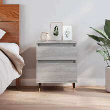 Berkfield Bedside Cabinet Grey Sonoma 40x35x50 cm Engineered Wood