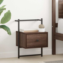 Berkfield Bedside Cabinets Wall-mounted 2 pcs Brown Oak 35x30x51 cm Engineered Wood