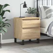 Berkfield Bedside Cabinet Sonoma Oak 40x35x50 cm Engineered Wood