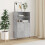 Berkfield Highboard Concrete Grey 60x36x110 cm Engineered Wood 1