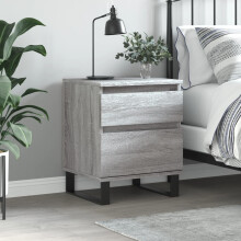 Berkfield Bedside Cabinet Grey Sonoma 40x35x50 cm Engineered Wood