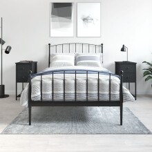 Berkfield Bedside Cabinets 2 pcs Black 32x42x70 cm Engineered Wood
