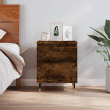Berkfield Bedside Cabinet Smoked Oak 40x35x50 cm Engineered Wood