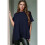 Women'S Loose Dropped Shoulder Short Sleeve Pullover Sweater Navy XL 3