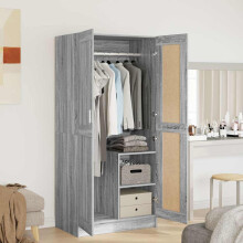 Berkfield Wardrobe Grey Sonoma 82.5x51.5x180 cm Engineered Wood
