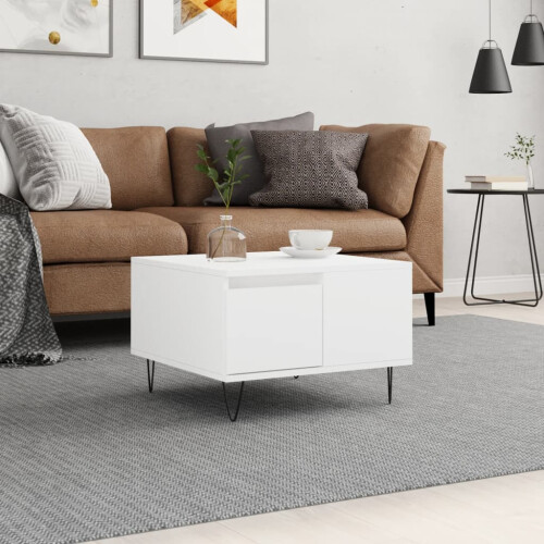 Berkfield Coffee Table White 55x55x36.5 cm Engineered Wood